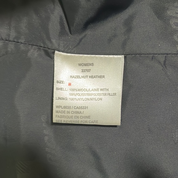 Woolrich Women’s Quilted Hazelnut Heather Wool Zippered Jacket | Medium - Picture 11 of 13